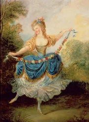 Tänzerin mit einem Kranz